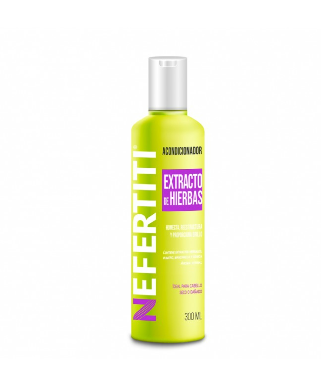 Acondicionador con Extracto de Hierbas para Uso Familiar Nefertiti 300 ml – Cuidado Natural