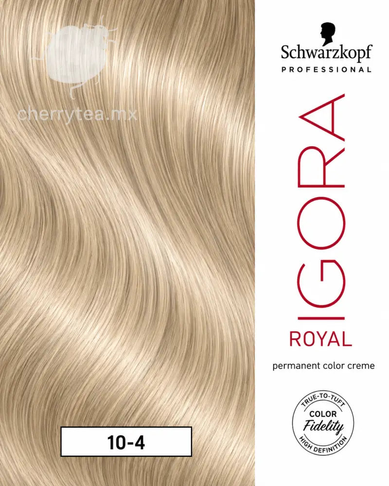 Tinte Igora Highlifts 10-4 Rubio Platino Beige (Vainilla Beige)