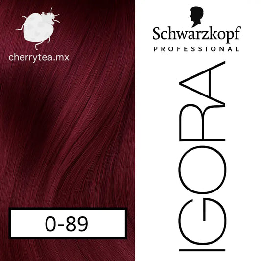 Tinte Igora Royal 0-89 Tono Mezcla Rojo Violeta