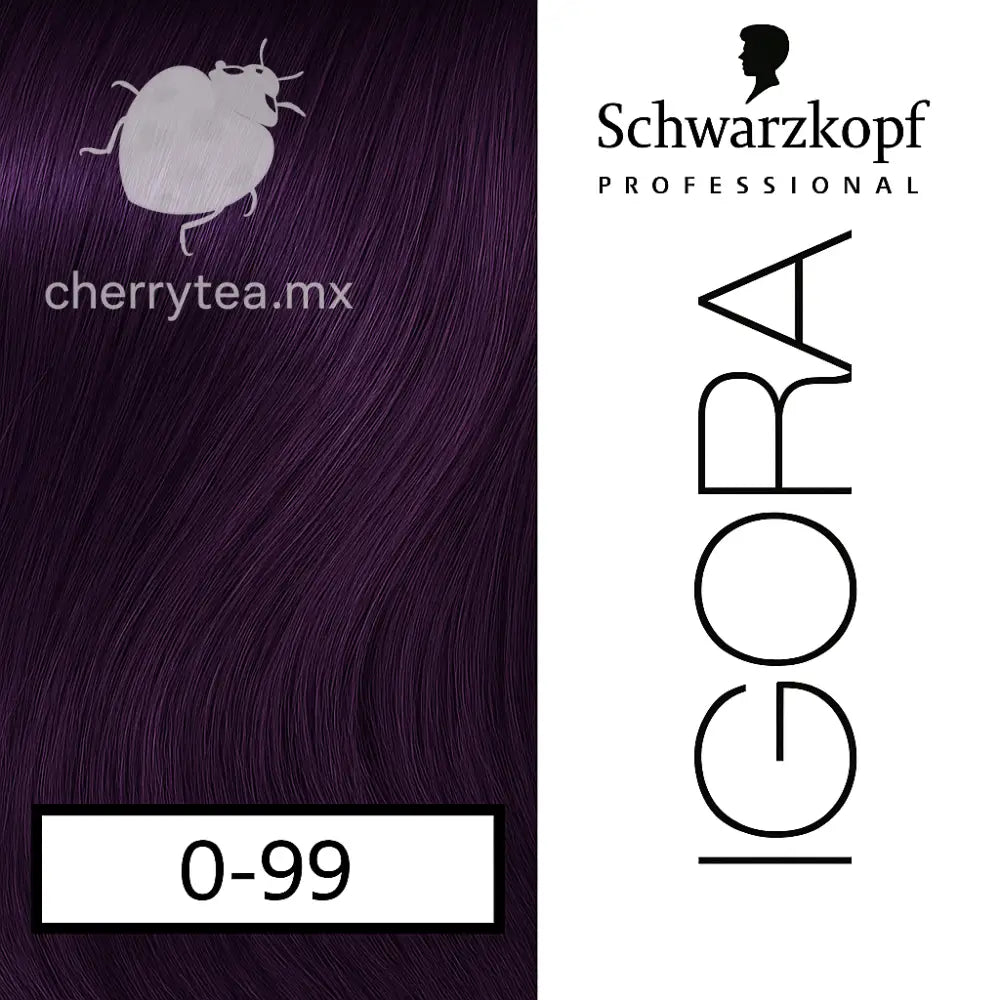 Tinte Igora Royal 0-99 Tono Mezcla Violeta