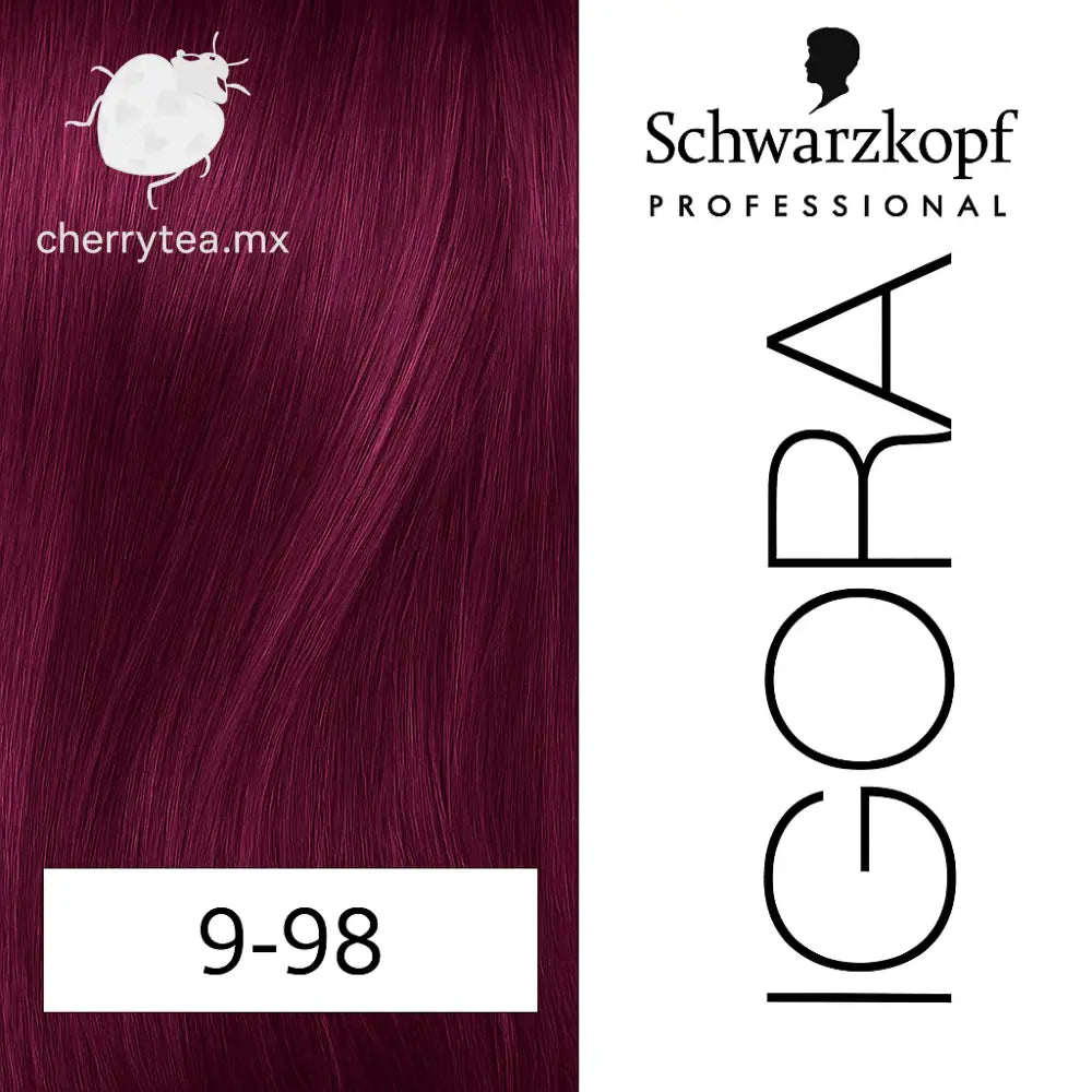 Tinte Igora Royal 9-98 Rubio Muy Claro Violeta Rojizo