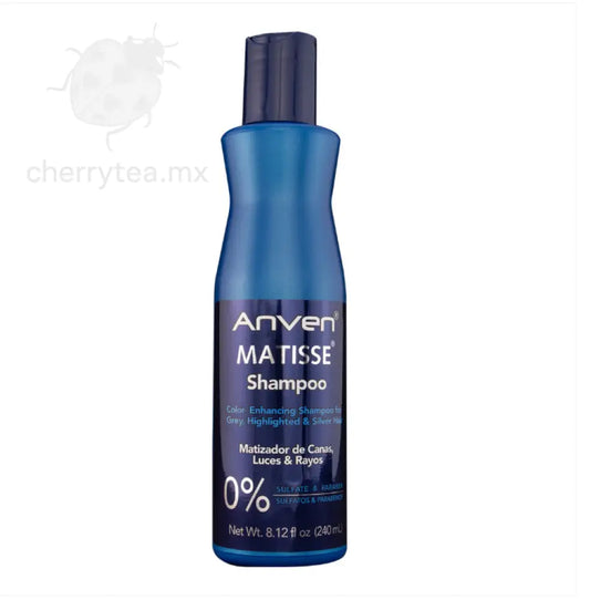 Anven Matisse Shampoo Libre de Sulfatos y Parabenos – Matizador Suave para Canas y Cabellos Decolorados