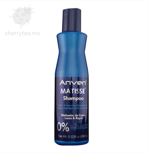 Anven Matisse Shampoo Libre de Sulfatos y Parabenos – Matizador Suave para Canas y Cabellos Decolorados