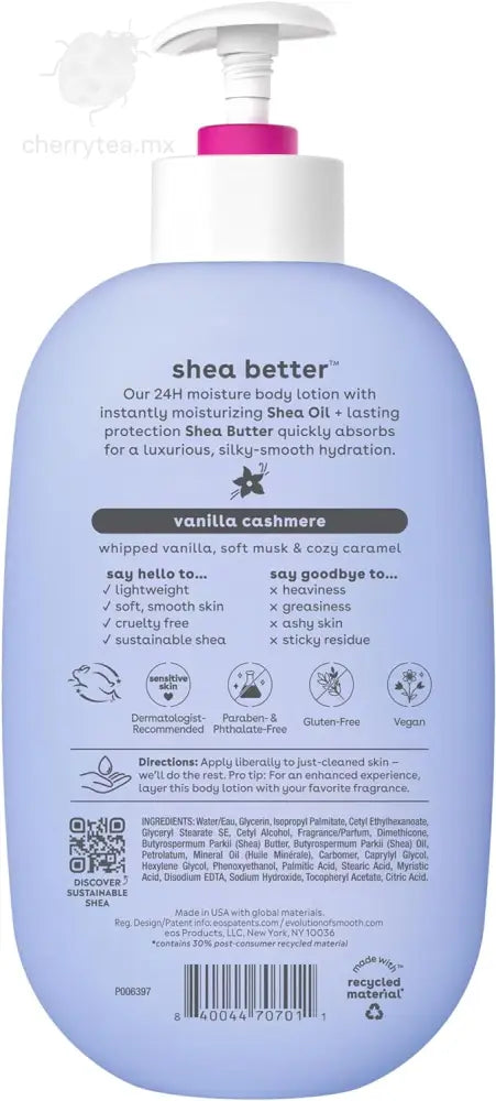 Crema Corporal Eos Shea Better Vainilla Cashmere 473ml