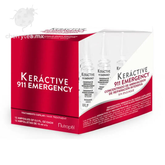 Keractive 911 Tratamiento Capilar Reconstructive 12 ampolletas 15 ml c/u