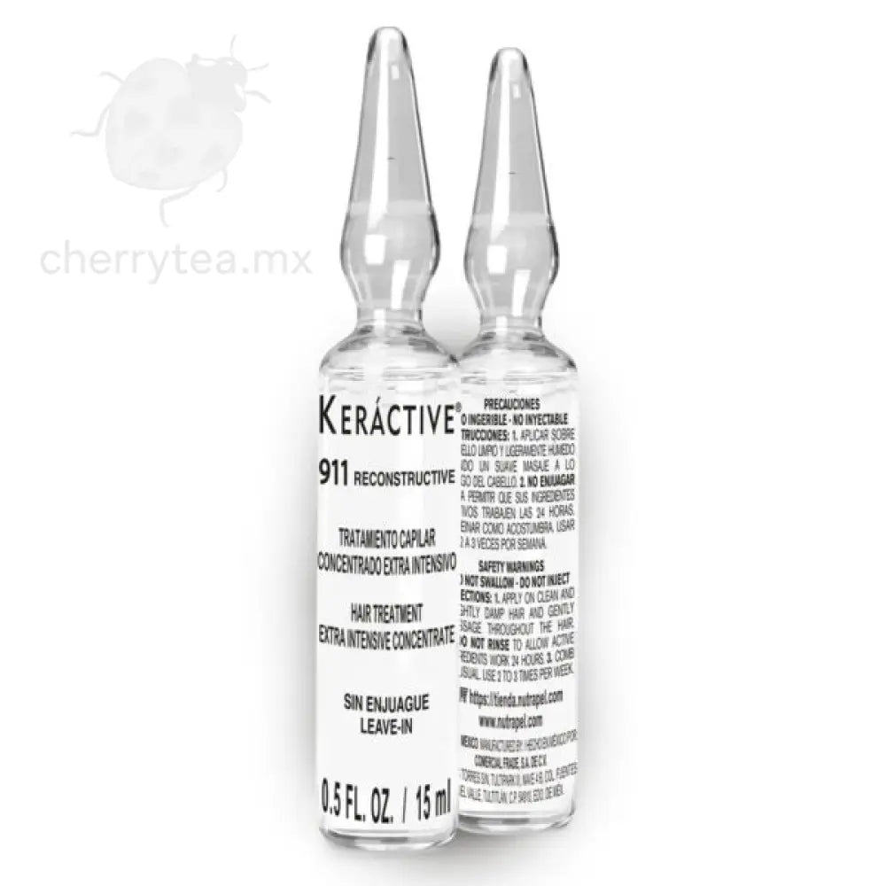 Keractive 911 Tratamiento Capilar Reconstructive 12 ampolletas 15 ml c/u