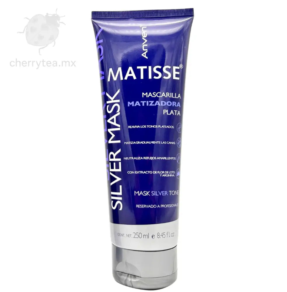 Mascarilla Matizadora Plata Anven Matisse – Neutraliza Amarillos y Realza Tonos Platinados