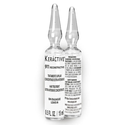 Keractive 911 Tratamiento Capilar Reconstructive 12 ampolletas 15 ml c/u