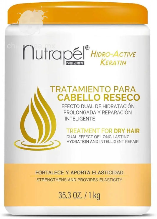 Nutrapel Keractive Tratamiento en Tarro para Cabello Seco – Hidratación Profunda y Reparación Intensiva