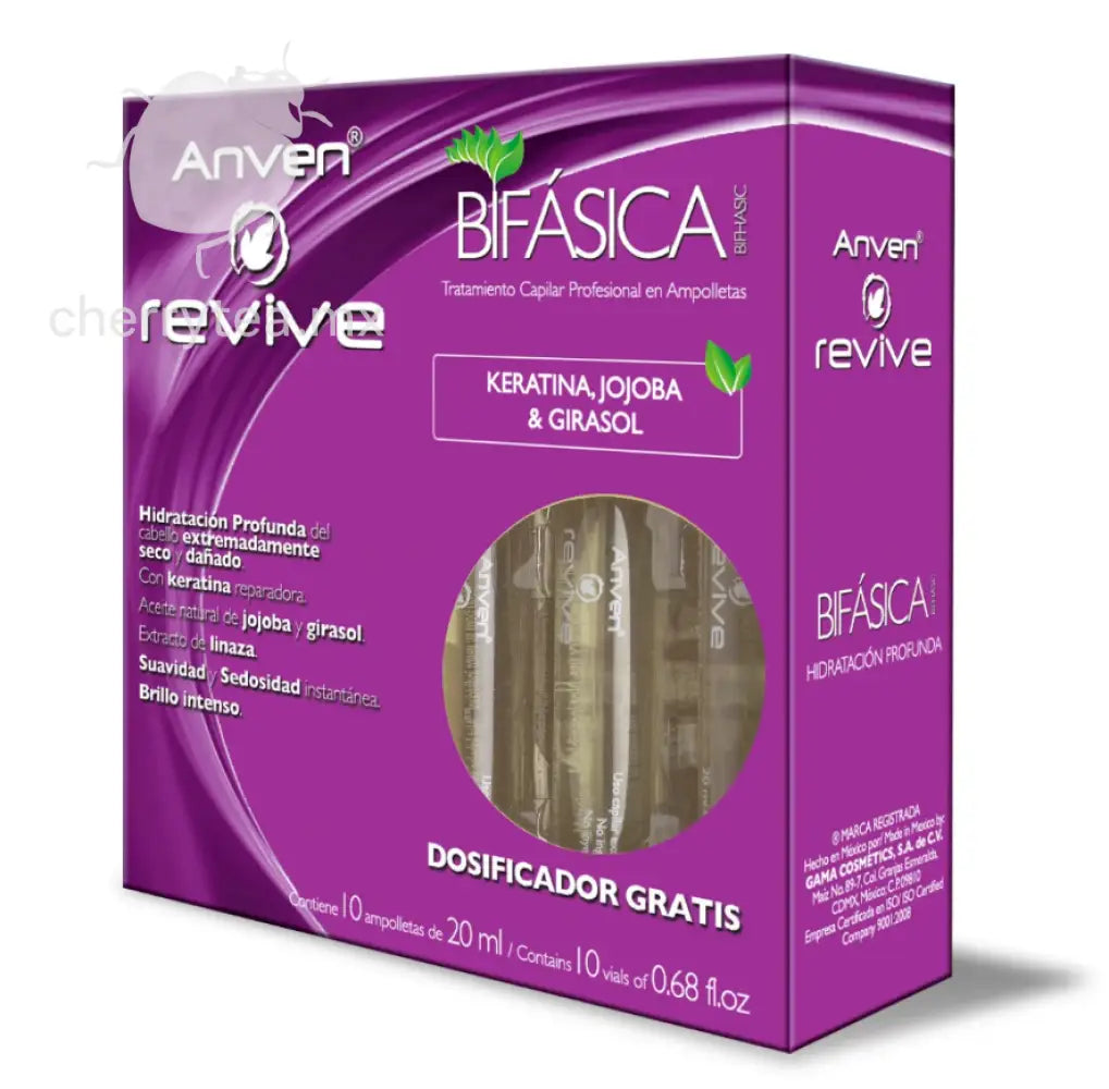 Revive Bifásica Tratamiento Capilar en Ampolletas Est. c/10 – Hidratación y Reparación en Profundidad