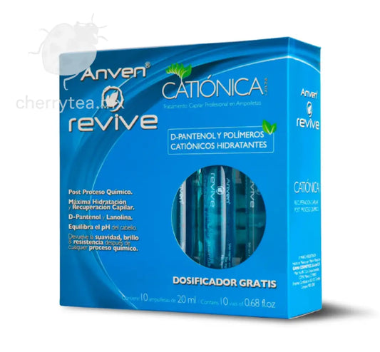 Revive Catiónica Tratamiento Capilar en Ampolletas Est. c/10 – Restauración y Suavidad Antiestática