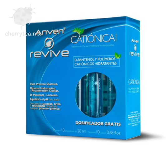 Revive Catiónica Tratamiento Capilar en Ampolletas Est. c/10 – Restauración y Suavidad Antiestática