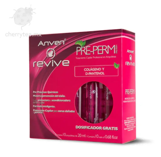 Revive Pre-Perm Tratamiento Capilar en Ampolletas Est. c/10 – Protección y Suavidad para Cabello Químicamente Tratado