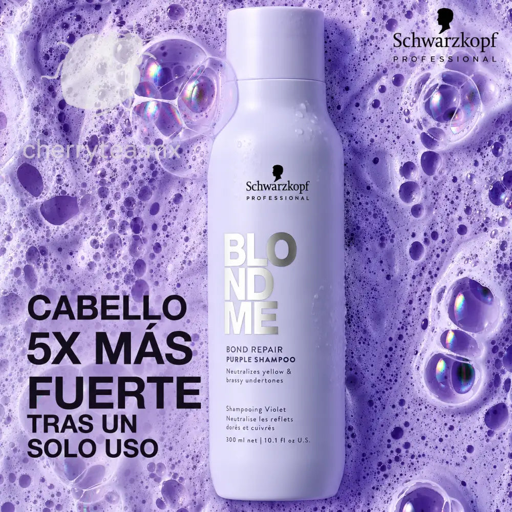 Schwarzkopf BlondMe Shampoo Matizador Morado 300 ml.
