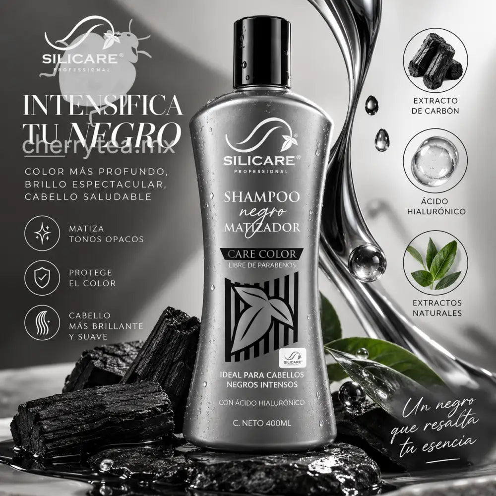 Silicare Shampoo Matizante para Cabello Negro 300ml