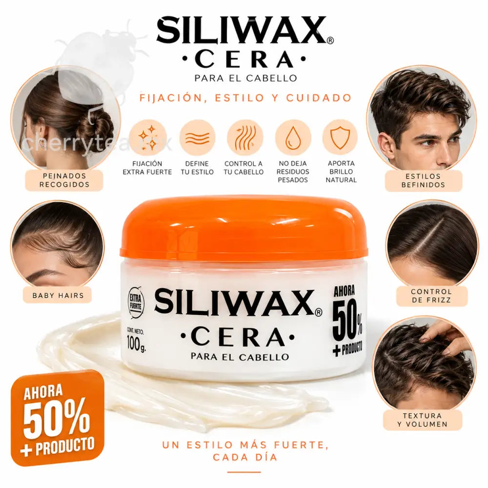 Silicare Siliwax Cera para Cabello Fijación y Moldeado