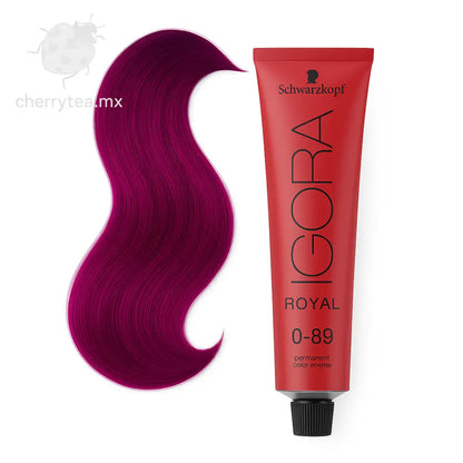 Tinte Igora Royal 0-89 Tono Mezcla Rojo Violeta