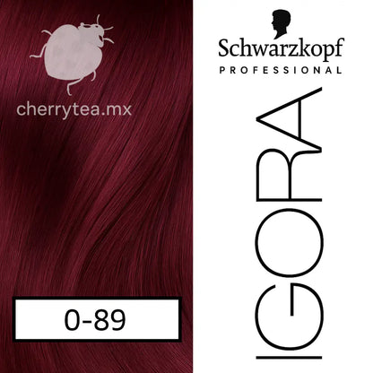 Tinte Igora Royal 0-89 Tono Mezcla Rojo Violeta