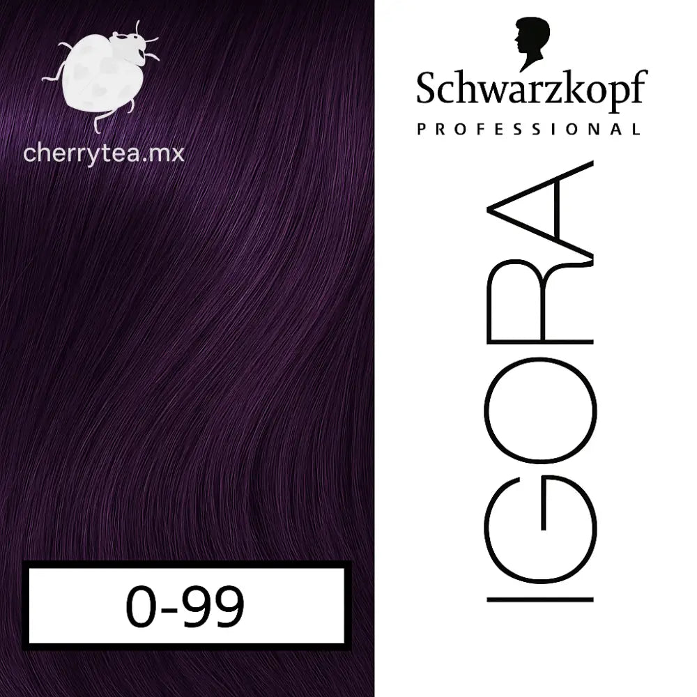Tinte Igora Royal 0-99 Tono Mezcla Violeta