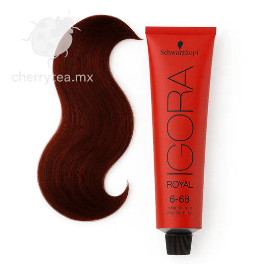 Tinte Igora Royal 6-68 Rubio Obscuro Marrón Rojizo (Chocolate)