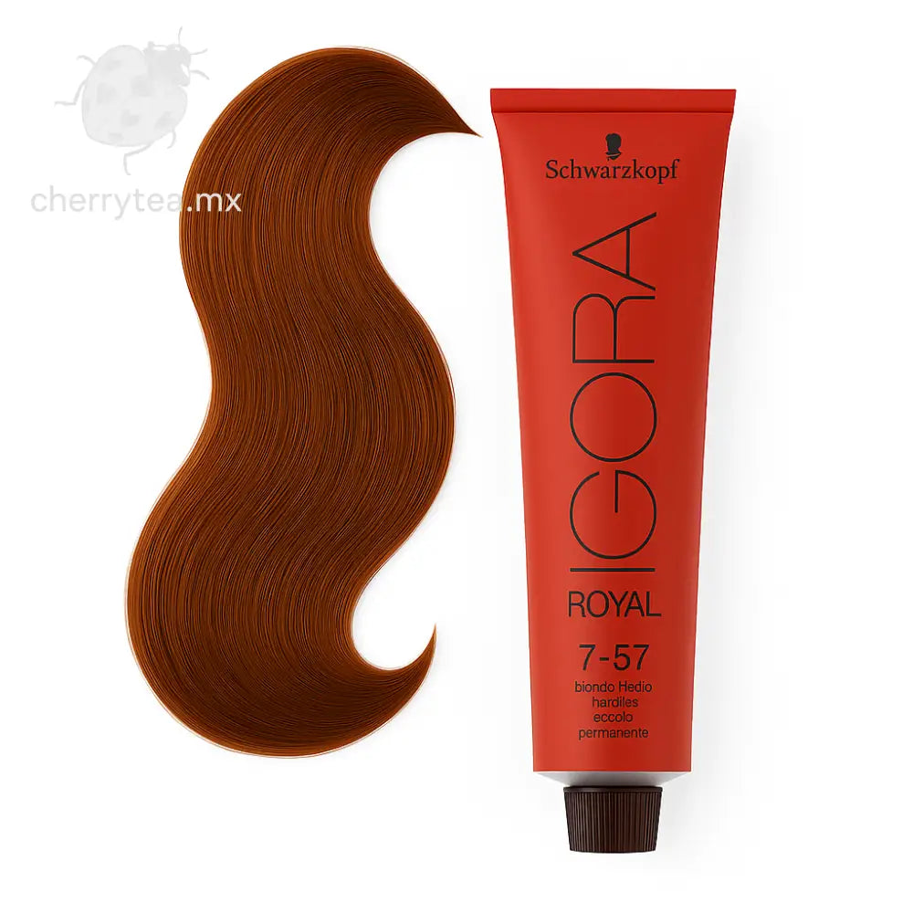 Tinte Igora Royal 7-57 Rubio Medio Dorado Cobre