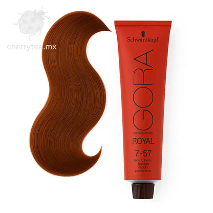 Tinte Igora Royal 7-57 Rubio Medio Dorado Cobre