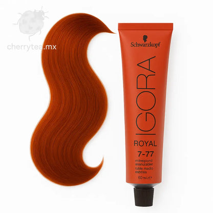 Tinte Igora Royal 7-77 Rubio Medio Cobrizo