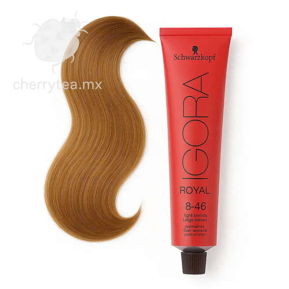 Tinte Igora Royal 8-46 Rubio Claro Beige Marrón (Rubio Avellana)