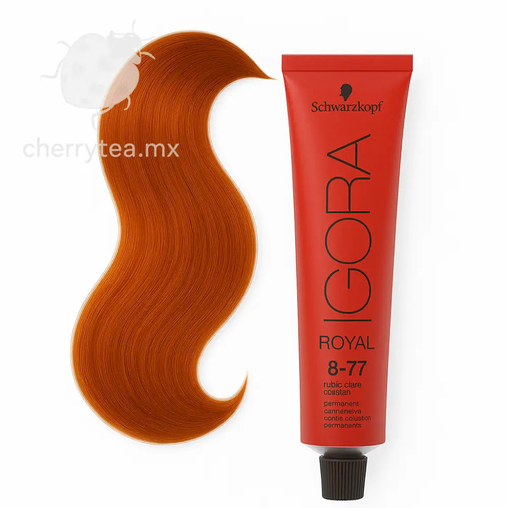Tinte Igora Royal 8-77 Rubio Claro Cobrizo Intenso