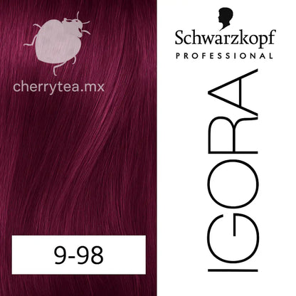 Tinte Igora Royal 9-98 Rubio Muy Claro Violeta Rojizo