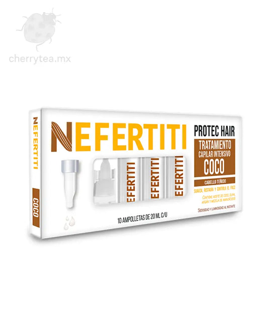 Tratamiento en Ampolletas Protec Coco Nefertiti – Reparación Intensiva para Cabello Teñido